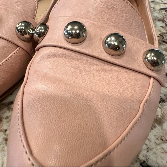 Women’s Barbie flats shoes 7.5 Blush Pink Slip On Flats Loafer Pointed Toe Stud - Picture 10 of 10